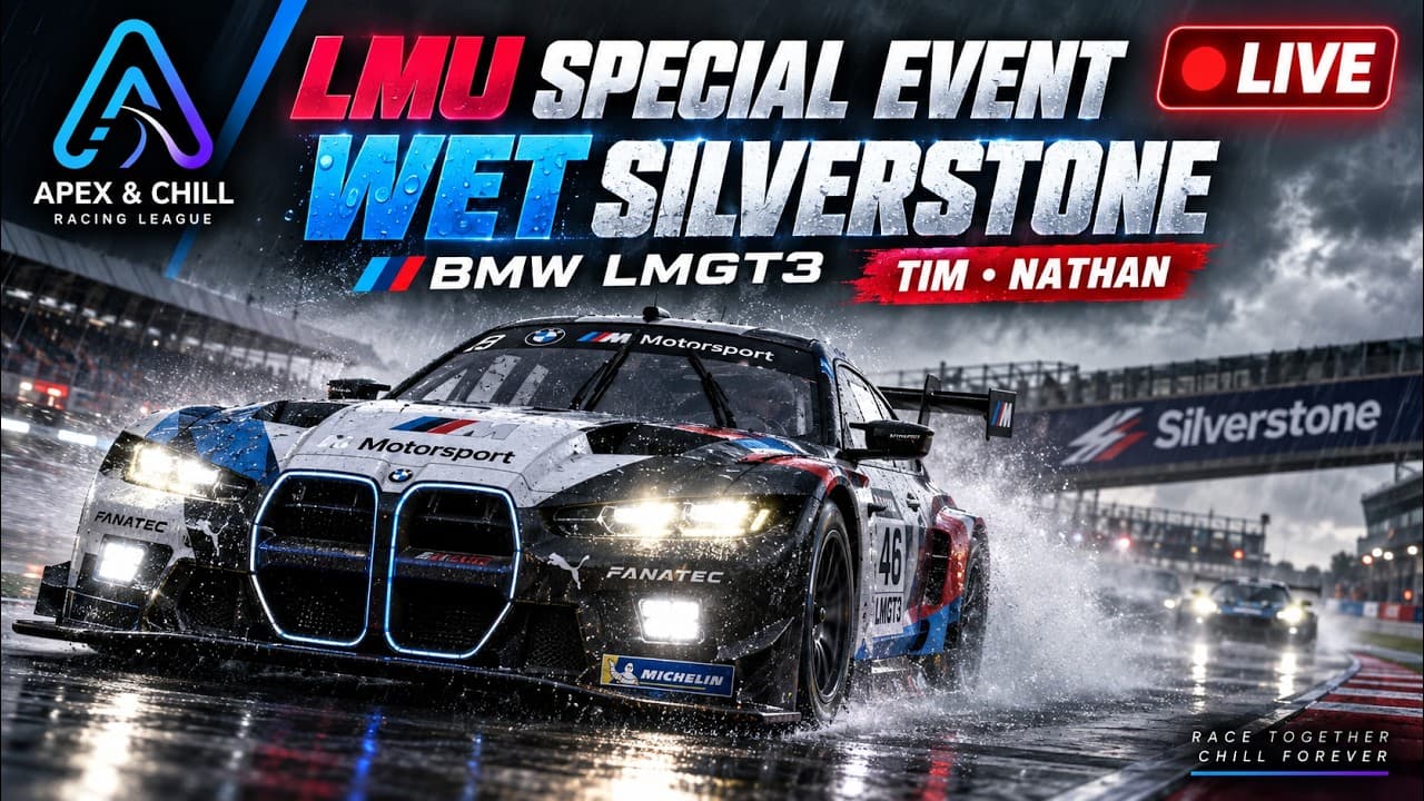 LIVE: Wet Silverstone Special Event | Tim & Nathan in the BMW LMGT3 | Le Mans Ultimate